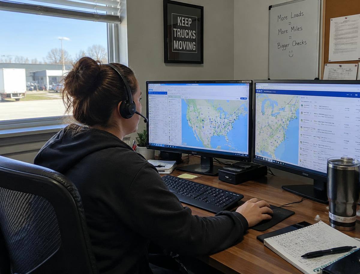 Dispatcher at the 10-4 Solutions office